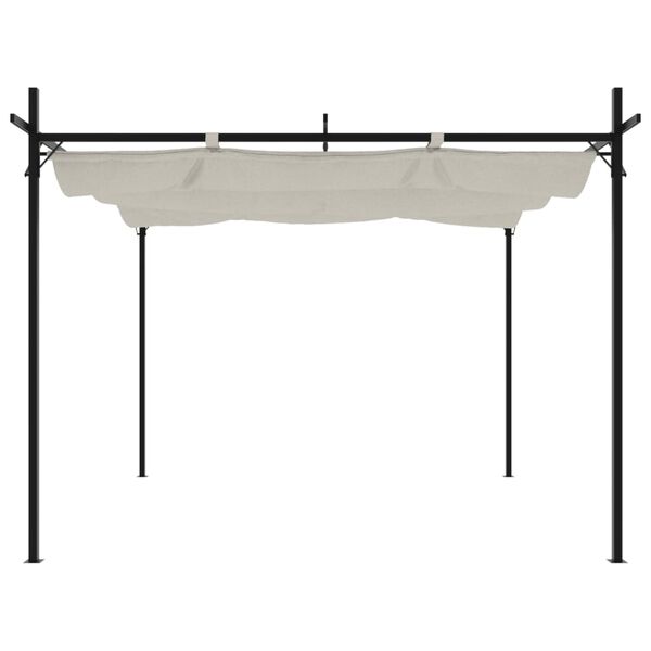 vidaXL Pergola mit Schiebedach Creme 295x292x230 cm