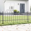 vidaXL Gartenzaun 6 pcs Grau 10,2 x 0,6 m Pulverbeschichteter Stahl