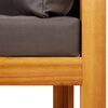 vidaXL Gartensofa ohne Armlehnen mit Kissen Holz Akazie & Seil