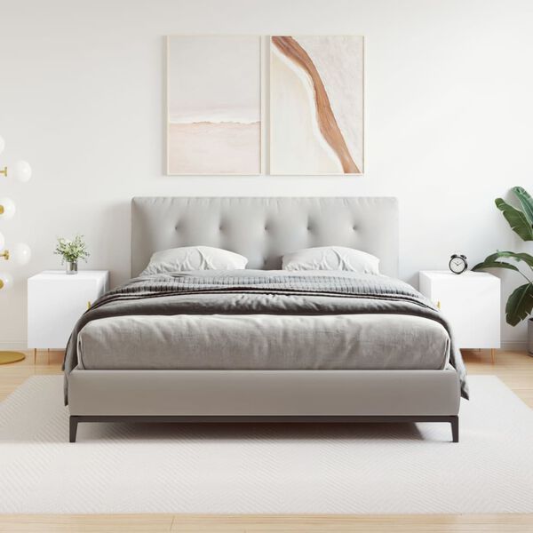 vidaXL Nachttische 2 Stk. Wei&szlig; 40x40x50 cm Holzwerkstoff