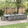 vidaXL Garten-Esstisch Hellgrau 400 x 100 x 73 cm Poly-Rattan