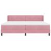 vidaXL Boxspringbett mit Matratze mit Kopfteil Rosa 200 x 200 cm Samt