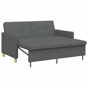 vidaXL Schlafsofa Ausziehbar Dunkelgrau Stoff