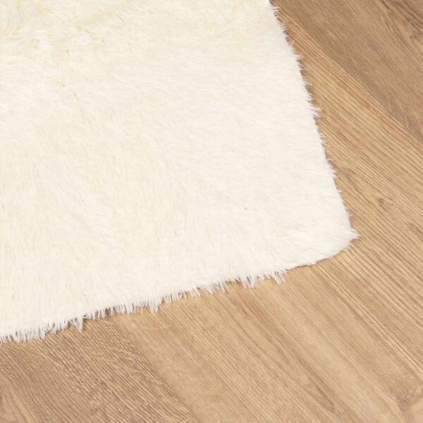 vidaXL Teppich Shaggy Hochflor NAVARRA Creme 130x200 cm Polyester