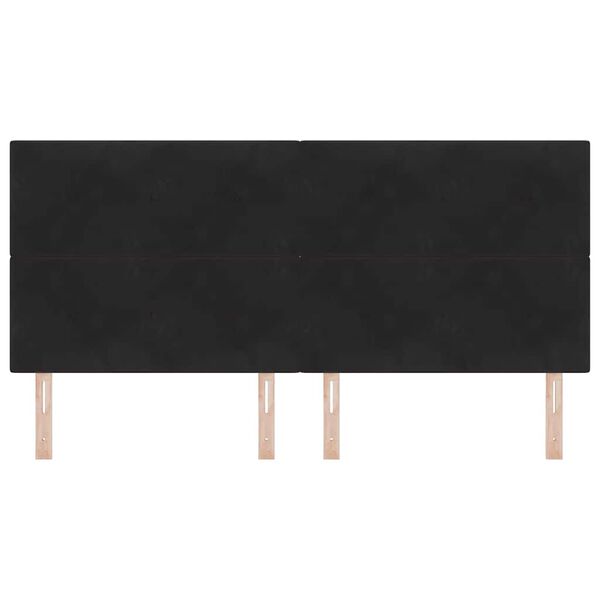 vidaXL Kopfteil mit Kopfteil Schwarz 200 cm Kunstleder