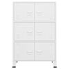 vidaXL Lagerschrank Industrial Weiß 75x40x115 cm Metall