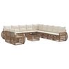 vidaXL Gartensofa-set 12 Stk. Beige und Cremewei&szlig; Poly-Rattan