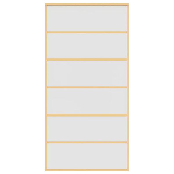 vidaXL Schiebet&uuml;r Golden 102,5x205 cm Matt ESG-Glas und Aluminium