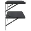 vidaXL Wandregale 2 Stk. 100x40 cm Schwarz Edelstahl