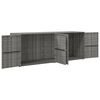 vidaXL Gartenschrank Grau 198x55,5x80 cm Poly Rattan