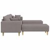 vidaXL Sofa mit Kissen 3 pcs Taupe Stoff