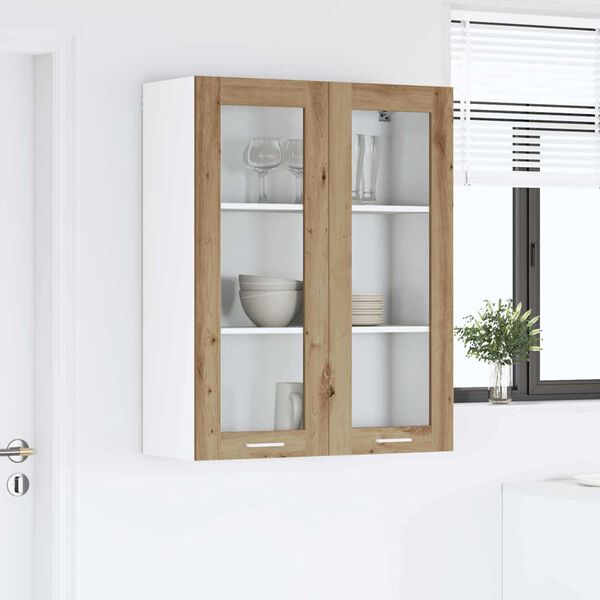 vidaXL H&auml;ngeschrank Artisan-Eiche 80 x 31 x 100 cm Holzwerkstoff