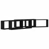 vidaXL Wandregale 4 stk. Schwarz Eichen-Optik 80 x 15 x 26 cm