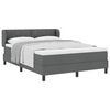 vidaXL Boxspringbett mit Matratze Dunkelgrau 160 x 200 cm Stoff