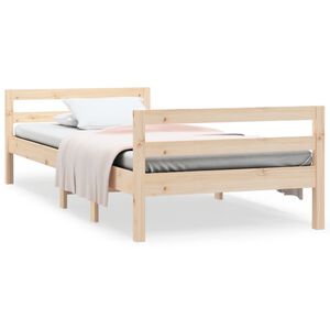 vidaXL Massivholzbett ohne Matratze 90x190 cm Kiefer