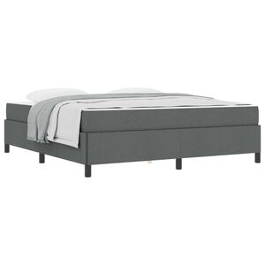vidaXL Boxspringbett Dunkelgrau 180 x 200 cm Stoff