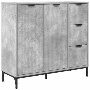 vidaXL Sideboard Beton Grau 89,5 x 33 x 82 cm Holzwerkstoff