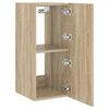vidaXL TV-Wandschrank mit LED-Leuchten Sonoma-Eiche 30,5x35x70 cm