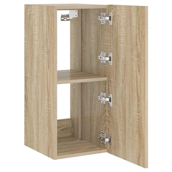 vidaXL TV-Wandschrank mit LED-Leuchten Sonoma-Eiche 30,5x35x70 cm