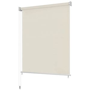 vidaXL Au&szlig;enrollo 105 (B)x140 (H) cm Cremewei&szlig;