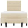 vidaXL Boxspringbett mit Matratze Creme 120 x 200 cm Stoff