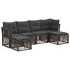 vidaXL Gartensofa-set 6 pcs Grau Poly-Rattan