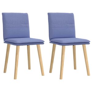 vidaXL Esszimmerst&uuml;hle 2 Stk. Jeansblau Stoff