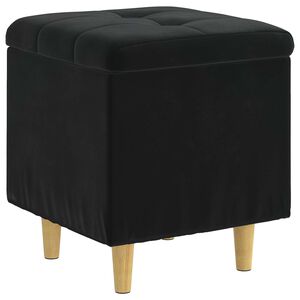 vidaXL Ottoman mit Stauraum Schwarz 40 x 40 x 45 cm Samt