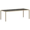 vidaXL Garten Essgruppe 11 pcs Beige Poly-Rattan