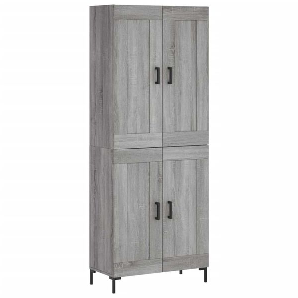 vidaXL Highboard Grau Sonoma 69,5x34x180 cm Holzwerkstoff