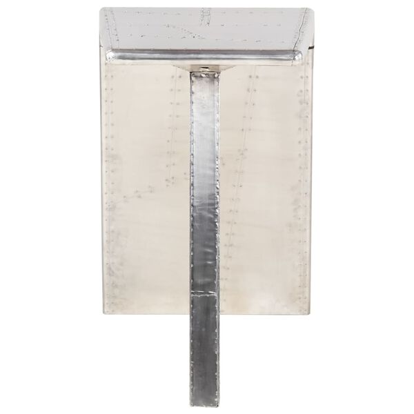 vidaXL Schreibtisch Flugzeugfl&uuml;gel-Optik Silbern 112x50x76 cm Metall