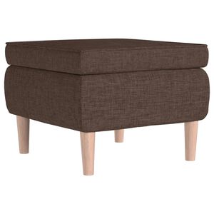vidaXL Hocker mit Holzbeinen Braun Stoff