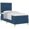 vidaXL Boxspringbett mit Kopfteil Blau 100 x 200 cm Stoff