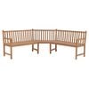 vidaXL Garten-Eckbank 185x185x90 cm Massivholz Teak