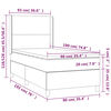 vidaXL Boxspringbett mit Matratze & LED Dunkelgrau 90x190 cm Stoff