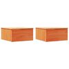 vidaXL Nachttisch 2 pcs Wachsbraun 37 x 35 x 18,5 cm Massivholz Kiefer