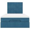 vidaXL Ottoman-Bett mit Matratzen Dunkelblau 120x200 cm Samt