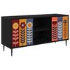 vidaXL TV-Schrank ESSEN 102 x 33 x 51 cm Schwarz Eichen-Optik