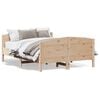 vidaXL Massivholzbett ohne Matratze 135x190 cm Kiefernholz