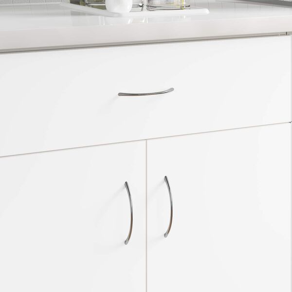 vidaXL Griff 12 pcs Silber 107 x 3,6 x 23 mm Edelstahl