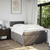 vidaXL Boxspringbett mit Matratze Taupe 120x190 cm Stoff