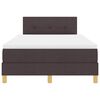 vidaXL Boxspringbett mit Matratze Dunkelbraun 120 x 190 cm Stoff