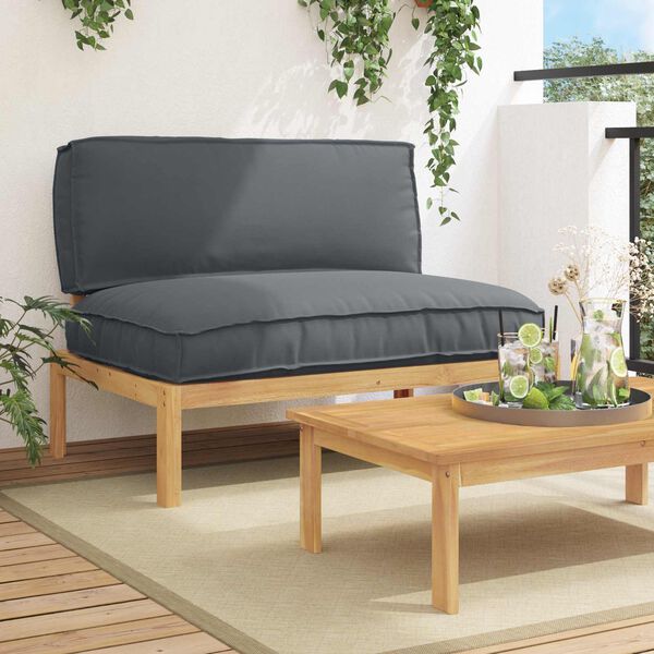 vidaXL Sofa Set Uni Anthrazit 120 x 80 x 69 cm Massivholz Akazie