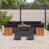 vidaXL Gartensofa-set mit Kissen 13 pcs Schwarz Poly-Rattan