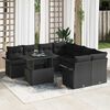 vidaXL Gartensofa-set mit Kissen 9 pcs Schwarz Poly Rattan