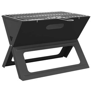 vidaXL Outdoor Grill Schwarz 46 x 30 x 31 cm Stahl