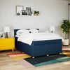 vidaXL Boxspringbett mit Matratze Blau 160x200 cm Stoff