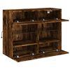 vidaXL TV-Wandschrank mit LED-Leuchten Räuchereiche 78,5x30x60,5 cm