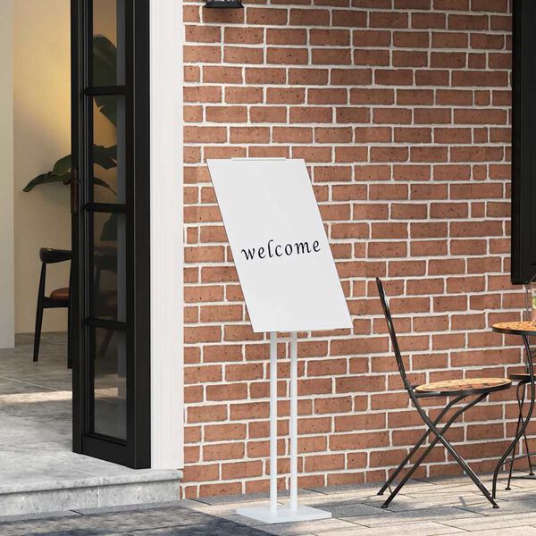 vidaXL Messest&auml;nde Wei&szlig; 26,5 x 26,5 x 127 cm Stahl