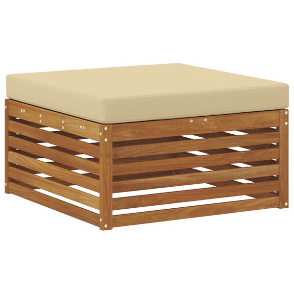 vidaXL Sofagarnituren 8 pcs Natur und Beige Massivholz Akazie
